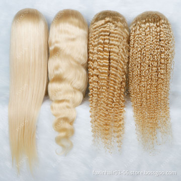 613 Frontal Wigs For Black Women Human Hair Virgin Cuticle Aligned Hair Blond Hd Lace Front Wig Straight 613 Full Lace Wigs